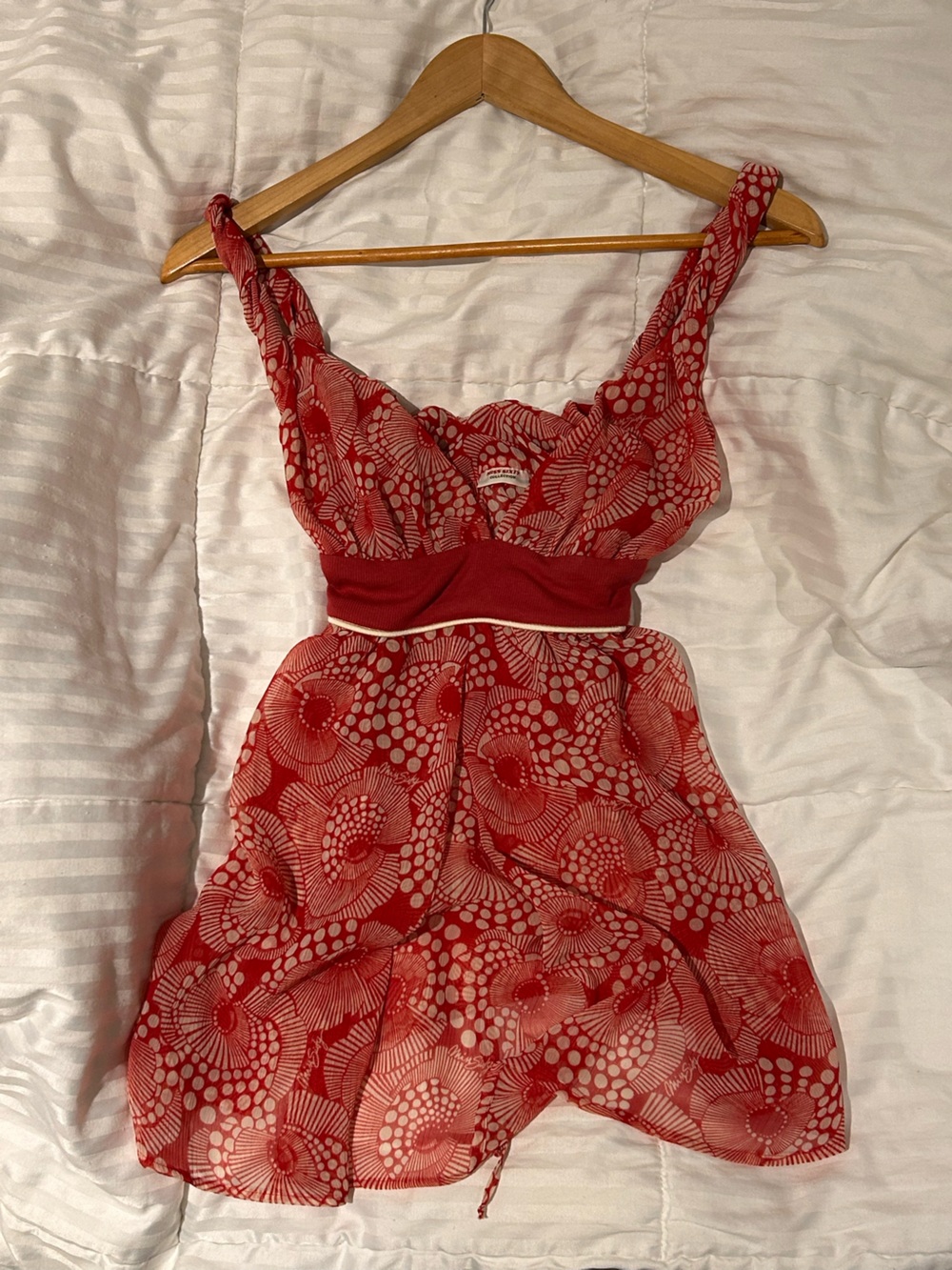 Miss sixty red floral babydoll top